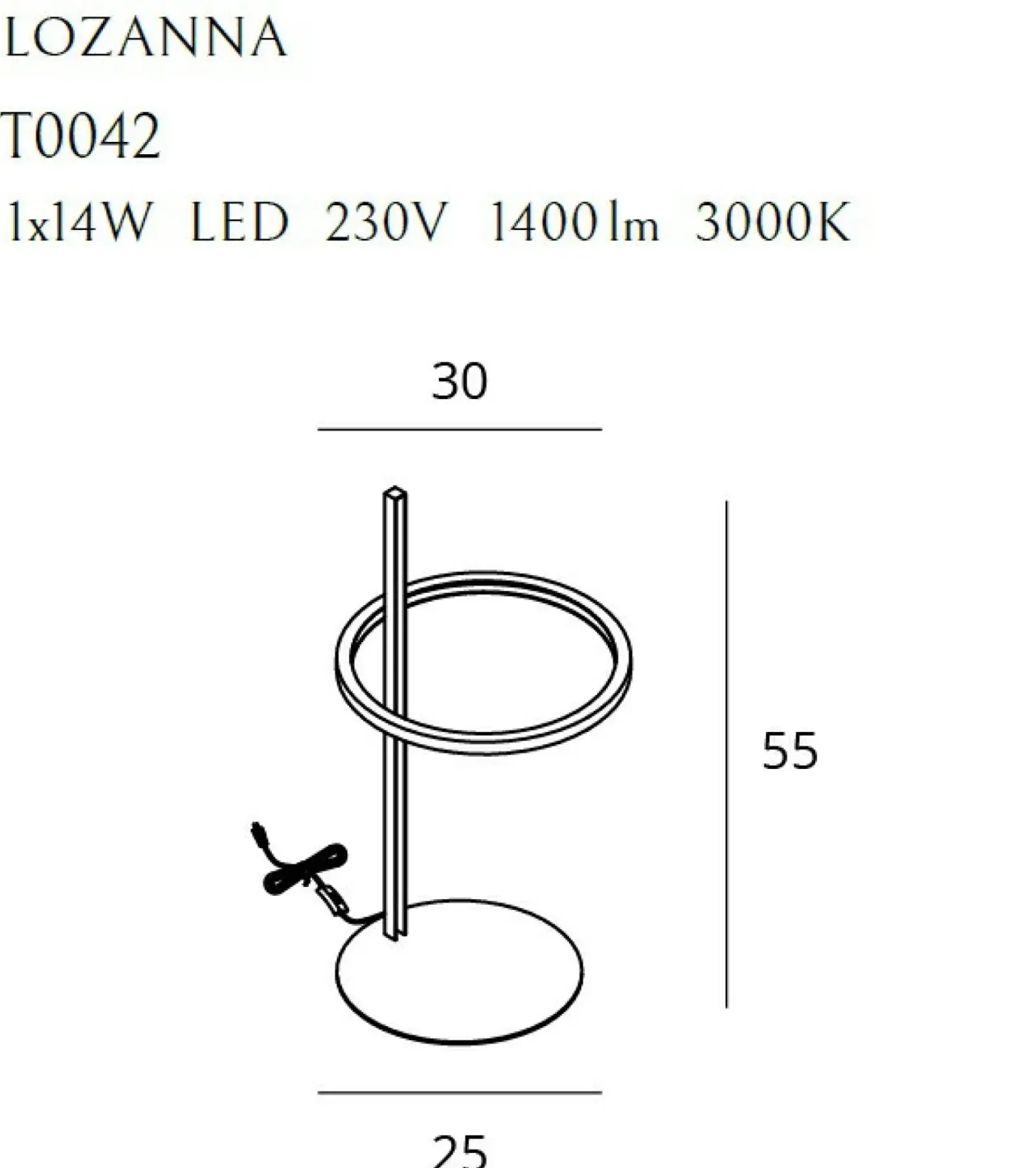 Sklep Kaja Złota, elegancka lampka stołowa LED MX T0042 LOZANNA | Kaja* Lampy Led|Nowoczesne Lampki Stołowe