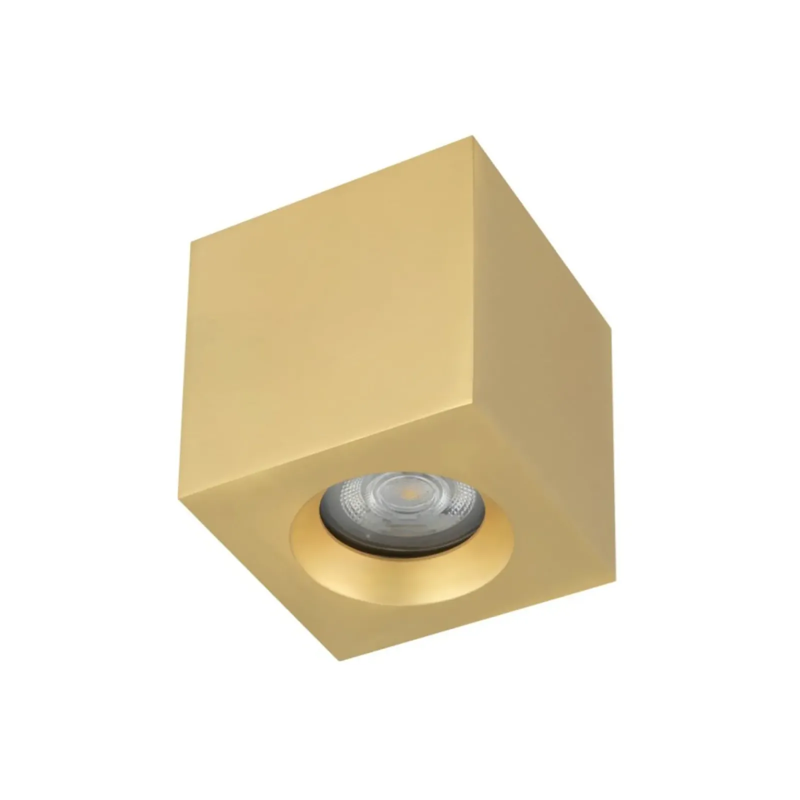 Sklep Kaja Złota kostka natynkowa spot do salonu 8,5x8,5cm 10720 PARANA | Kaja* Lampy Do Łazienki
