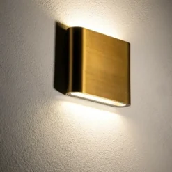 Sklep Kaja Złota lampa ścienna na elewację 3000K 11365 SEMILED | Kaja* Kinkiety Ogrodowe