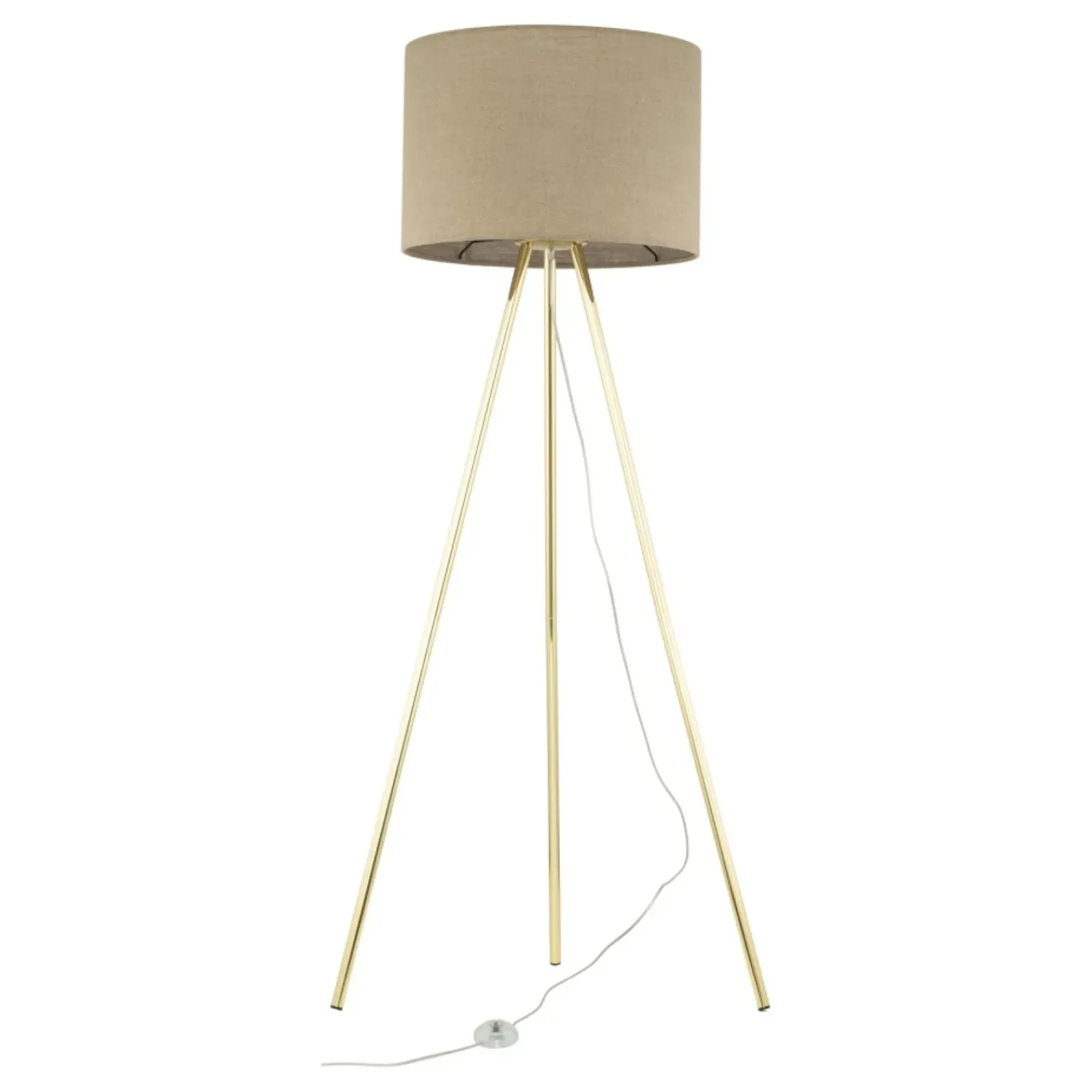 Sklep Kaja Złota lampa podłogowa z abażurem TK 16036 UMBERTO LINEN GOLD | Kaja* Lampy Podłogowe Z Abażurem|Tradycyjne Lampy Podłogowe