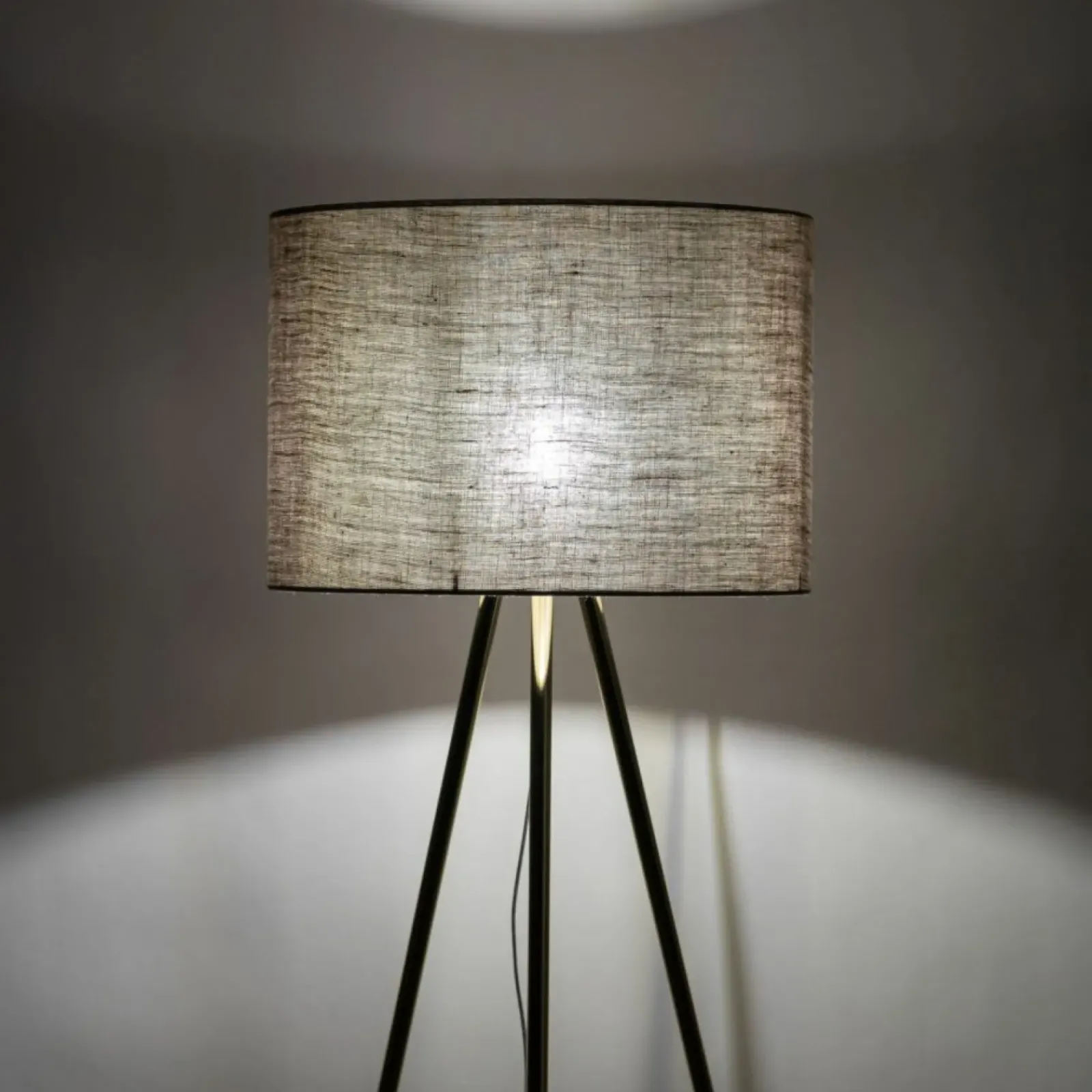 Sklep Kaja Złota lampa podłogowa z abażurem TK 16036 UMBERTO LINEN GOLD | Kaja* Lampy Podłogowe Z Abażurem|Tradycyjne Lampy Podłogowe