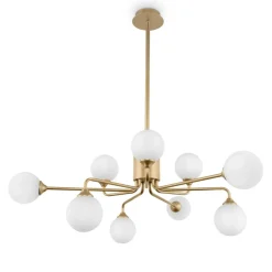Sklep Kaja Złota lampa sufitowa w eleganckim wydaniu MOD044PL-09MG z serii ALEXIS złotymatowy Sale
