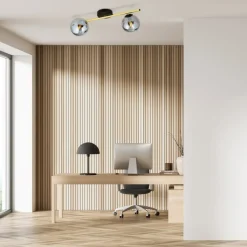 Sklep Kaja Złota lampa sufitowa z ciemnymi kloszami 1246/2 z serii SPLENDI | Kaja Best Sale