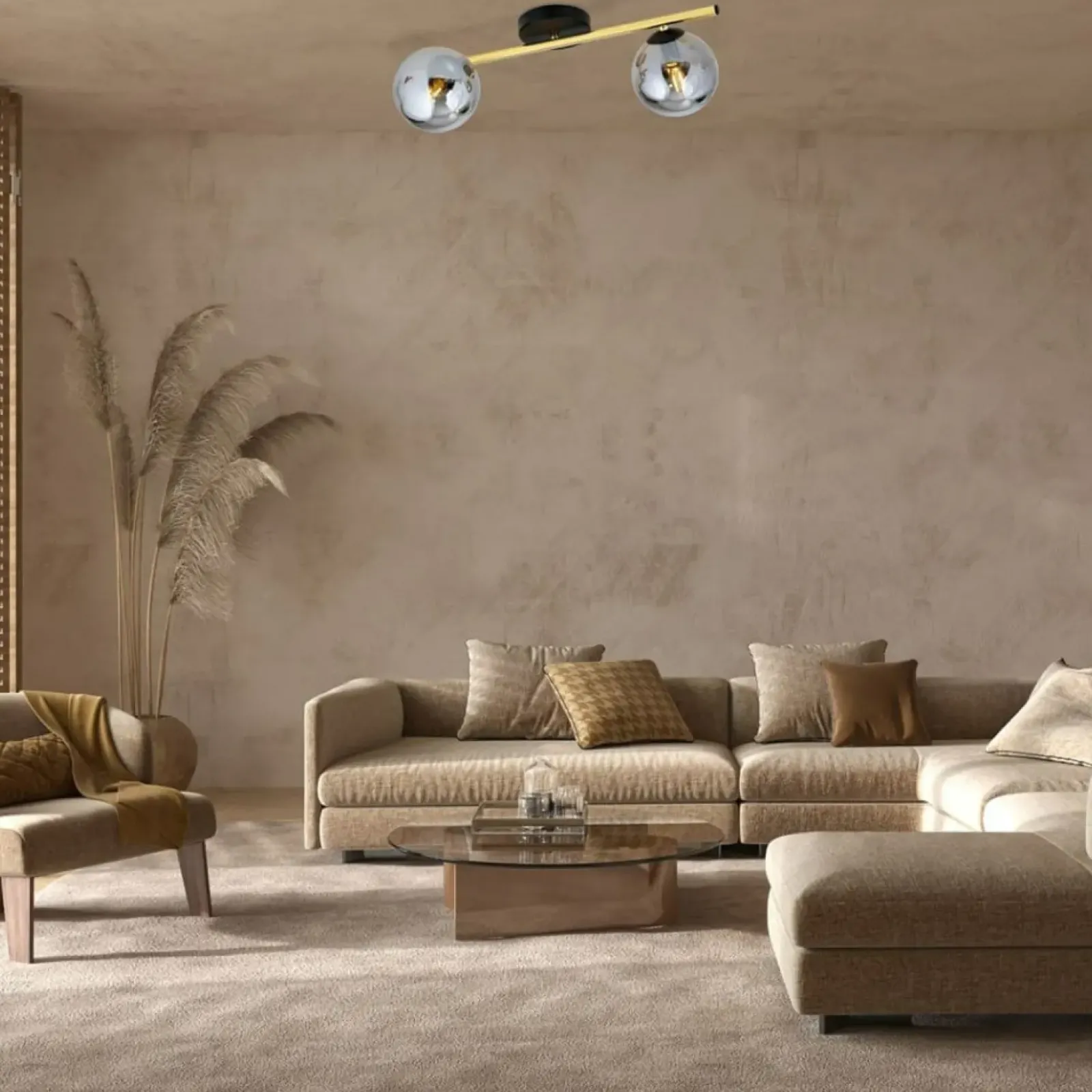 Sklep Kaja Złota lampa sufitowa z ciemnymi kloszami 1246/2 z serii SPLENDI | Kaja Best Sale