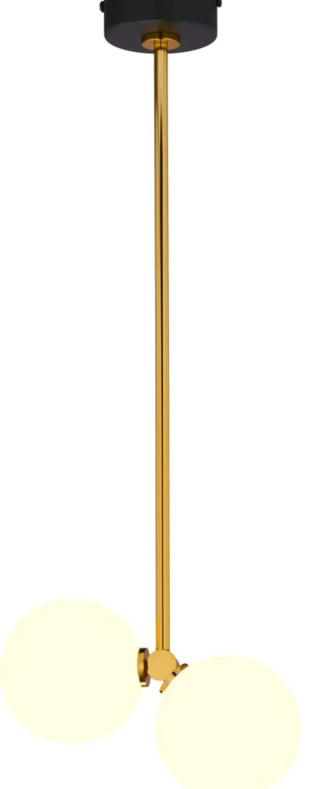 Sklep Kaja Złota lampa sufitowa z dwoma bialymi kloszami JUP 1918 z serii LUNA Outlet