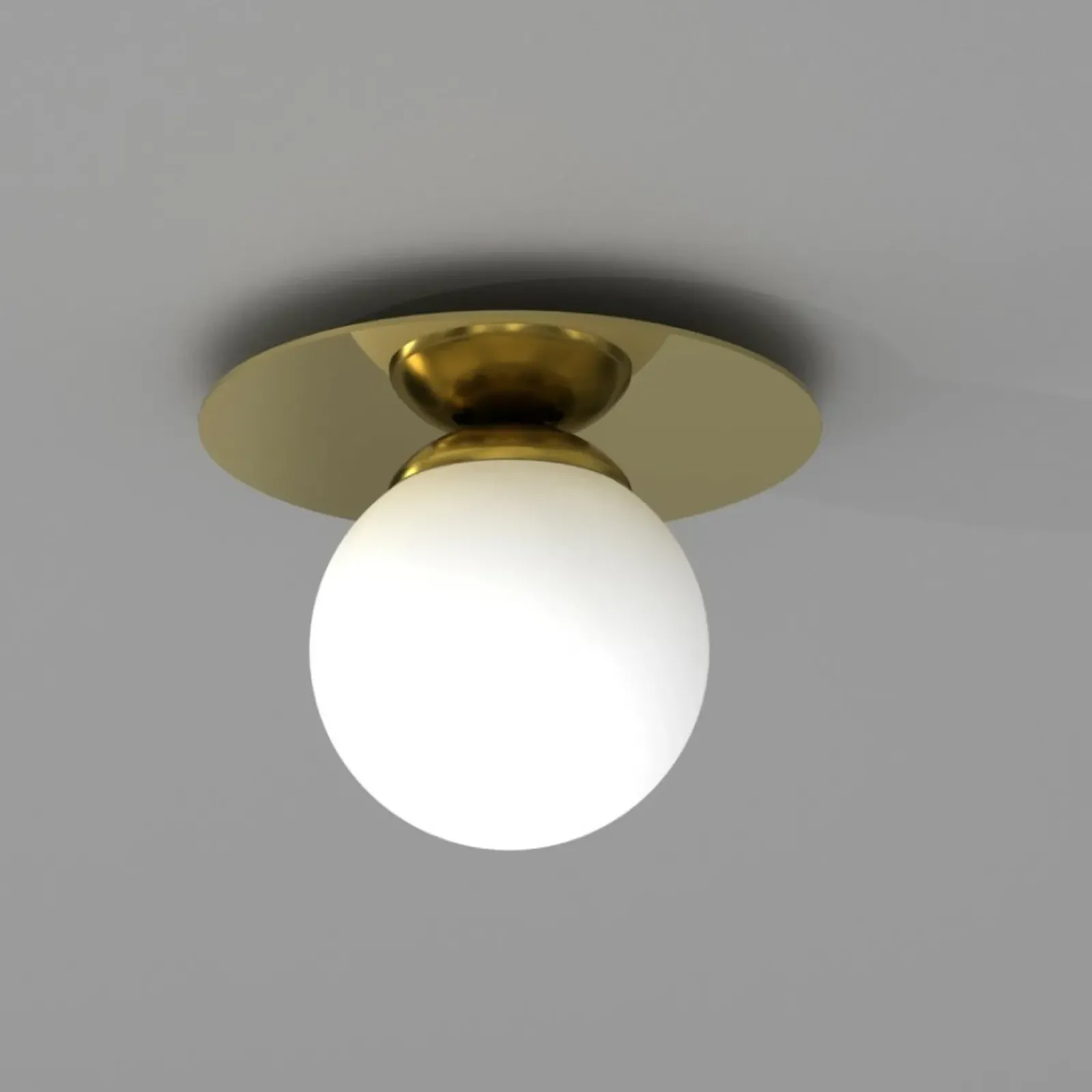 Sklep Kaja Złota lampa sufitowa z mlecznym kloszem MLP7968 z serii PLATO | Kaja Oświetlenie Sale