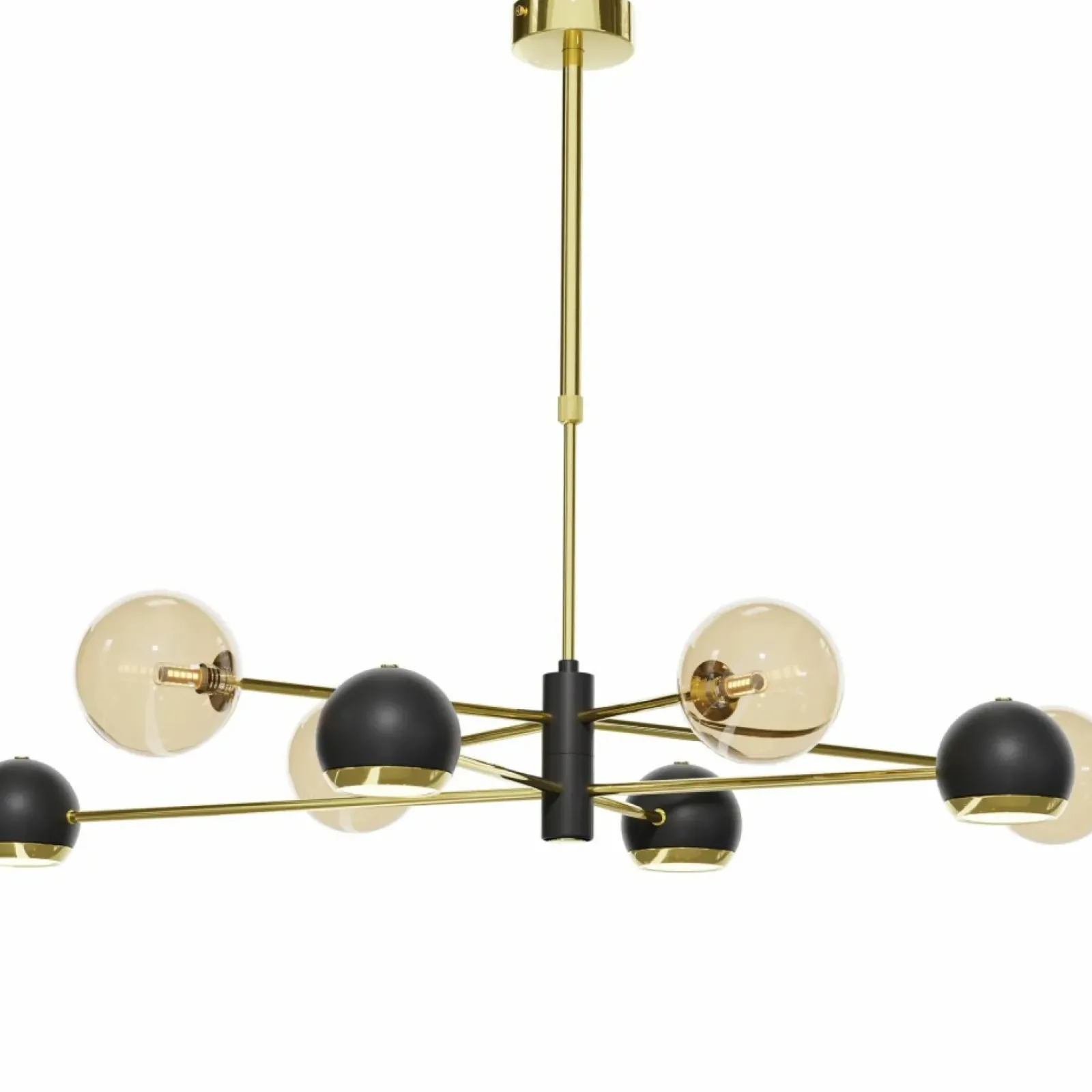 Sklep Kaja Złota lampa sufitowa z okrągłymi kloszami JUP 1972 MOKA | Kaja Discount