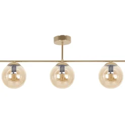 Sklep Kaja Złota lampa sufitowa z trzema miodowymi kloszami K-5412 z serii GRAND Best