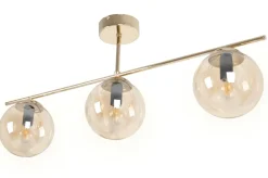 Sklep Kaja Złota lampa sufitowa z trzema miodowymi kloszami K-5412 z serii GRAND Best