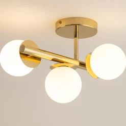 Sklep Kaja Złota lampa sufitowa z trzema kloszami SIG 40798 z serii AVOLA New
