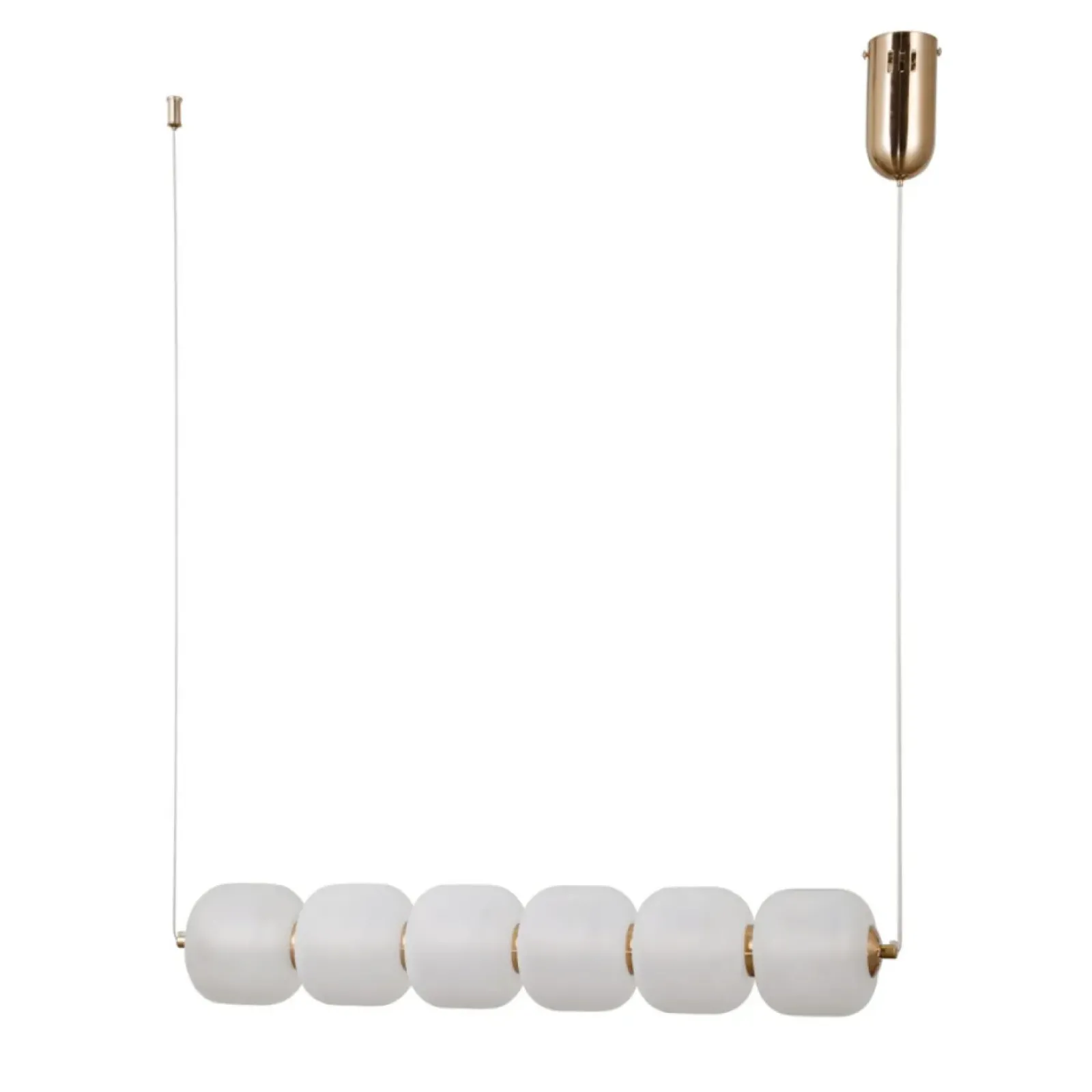 Sklep Kaja Złota lampa wisząca do jadalni PND-34362-6H-HBR-OPAL z serii GANTI Shop