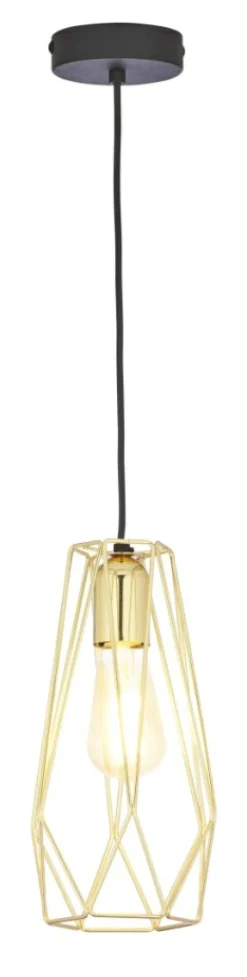 Sklep Kaja Złota lampa wisząca do jadalni TK 2696 LUGO GOLD | Kaja Oświetlenie czarny Outlet