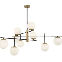 Sklep Kaja Złota lampa wisząca do salonu MOD048PL-09G NOSTALGIA | Kaja Hot