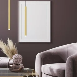 Sklep Kaja Złota lampa wisząca, długa tuba na G9 MLP8839 z serii MONZA | Kaja Oświetlenie Store