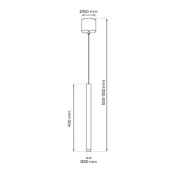 Sklep Kaja Złota lampa wisząca, długa tuba na G9 MLP8839 z serii MONZA | Kaja Oświetlenie Store