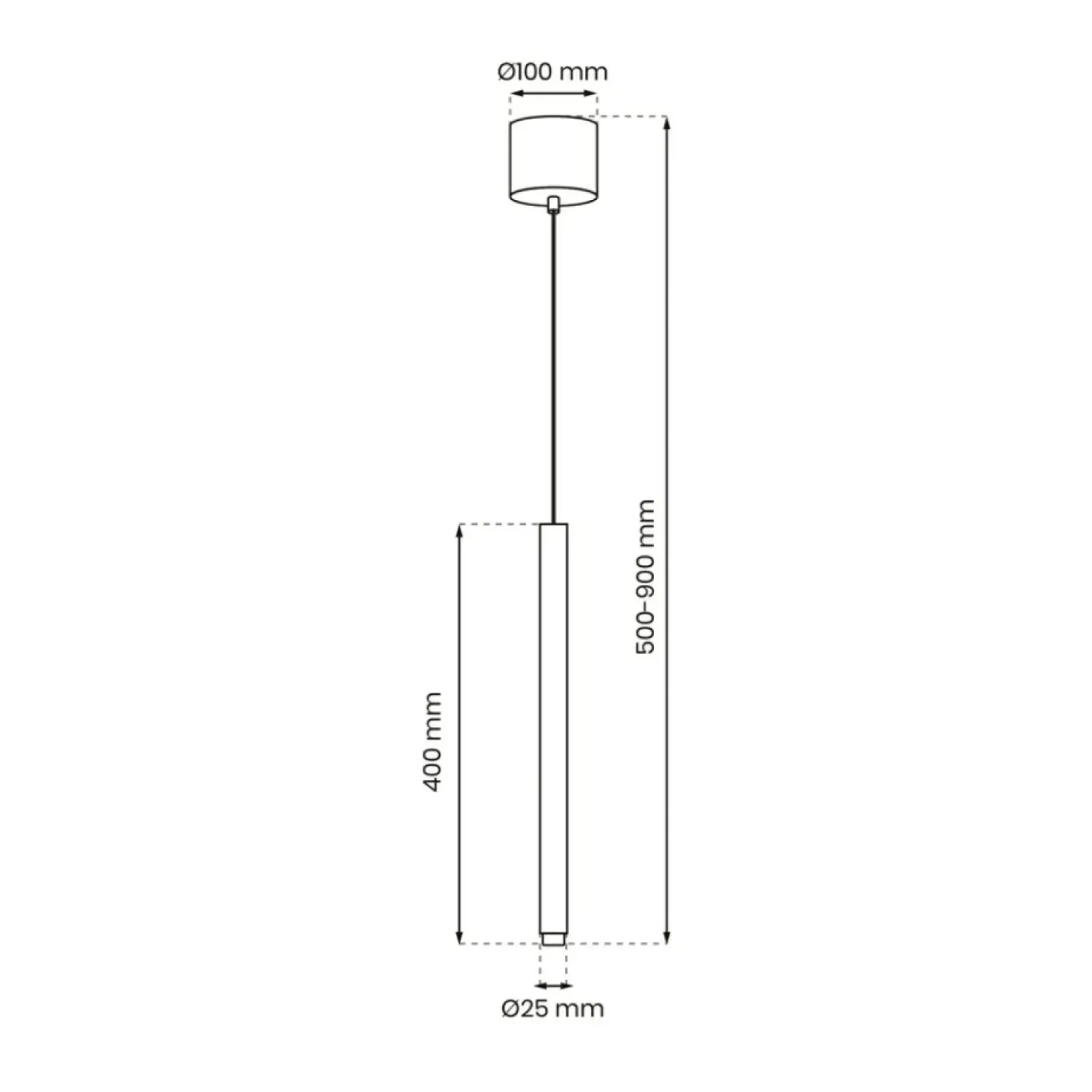 Sklep Kaja Złota lampa wisząca, długa tuba na G9 MLP8839 z serii MONZA | Kaja Oświetlenie Store