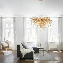 Sklep Kaja Złota lampa wisząca, gałązki 2192-11 z serii ICICLE | Kaja Oświetlenie postarzanymosiądz Hot