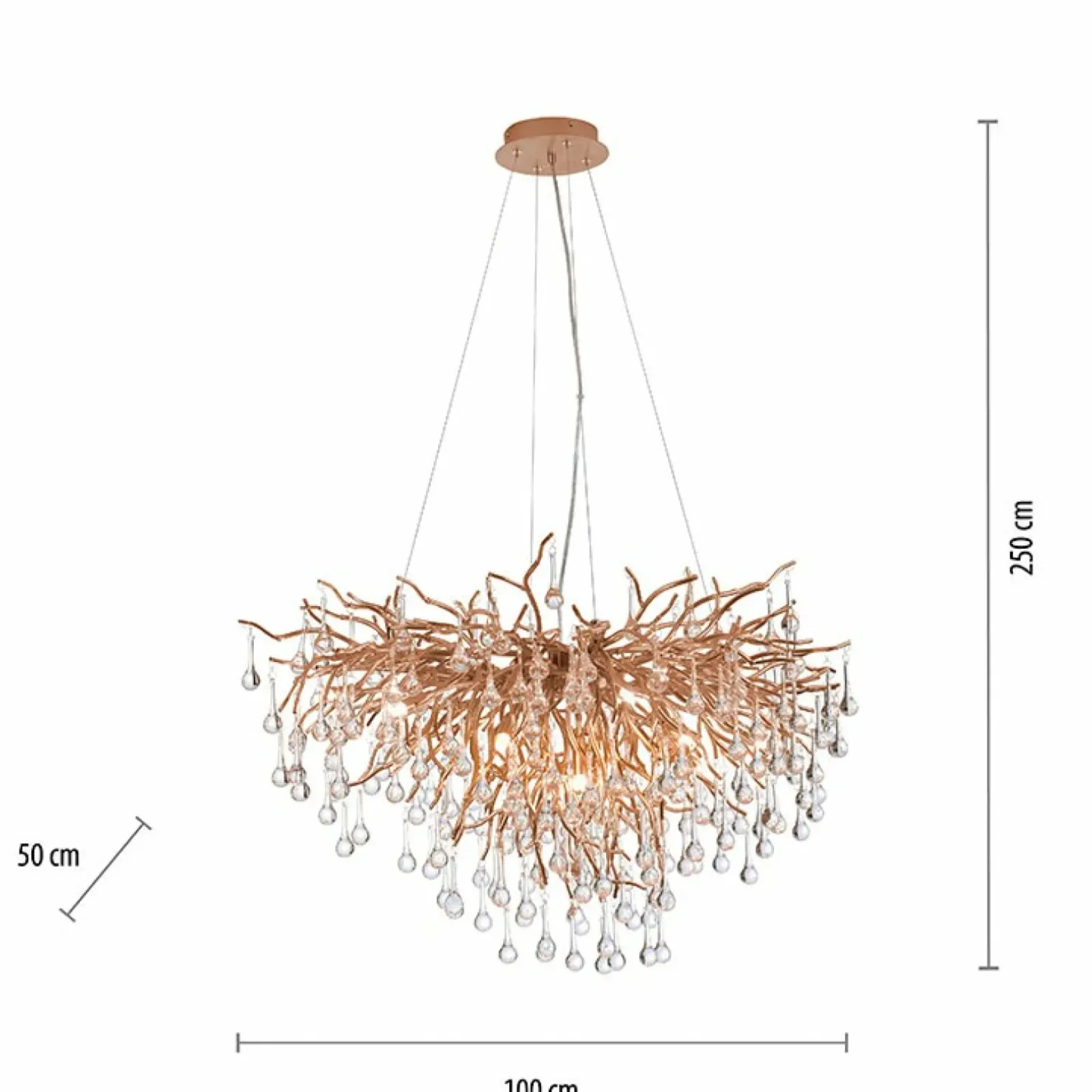 Sklep Kaja Złota lampa wisząca, gałązki 2192-11 z serii ICICLE | Kaja Oświetlenie postarzanymosiądz Hot