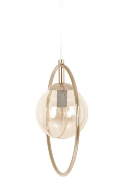 Sklep Kaja Złota lampa wisząca, geometryczna, z obręczą K-5395 z serii SVEN* Żyrandole Z Kloszami|Żyrandole Nowoczesne