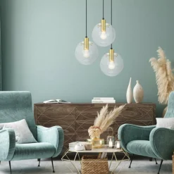 Sklep Kaja Złota lampa wisząca kula ⌀30cm LP-004/1P L GD PUERTO | Kaja Best