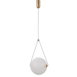 Sklep Kaja Złota lampa wisząca kula LED PND-34361-L-HBR-OPAL z serii RASTIA Best Sale