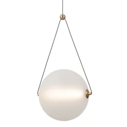 Sklep Kaja Złota lampa wisząca kula LED PND-34361-L-HBR-OPAL z serii RASTIA Best Sale