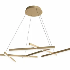Sklep Kaja Złota lampa wisząca LED, moc 75 W MOD016PL-L75MG4K z serii LINE | Kaja złotymatowy New