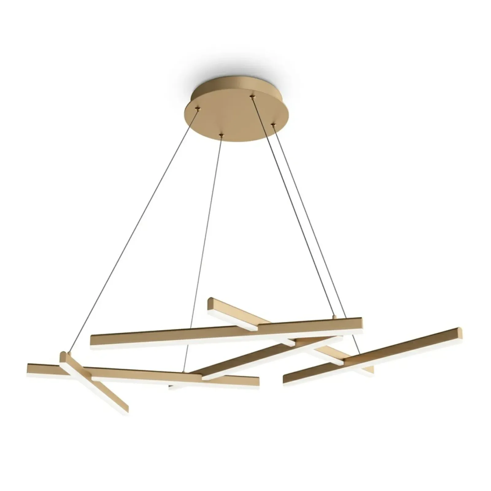 Sklep Kaja Złota lampa wisząca LED, moc 75 W MOD016PL-L75MG4K z serii LINE | Kaja złotymatowy New