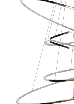 Sklep Kaja Złota lampa wisząca LED na antresolę koła AZ3138 WHEEL | Kaja złoty Store