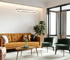 Sklep Kaja Złota lampa wisząca LED nad stół PND-63728-56W-3K-GD SOPLA | Kaja Cheap