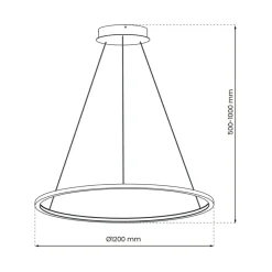 Sklep Kaja Złota lampa wisząca, ledowa, szczelność IP44 ML8865 z serii SATURNO | Kaja Oświe Store