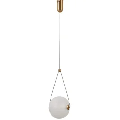 Sklep Kaja Złota lampa wisząca, ledowa PND-34361-M-HBR-OPAL z serii RASTIA New