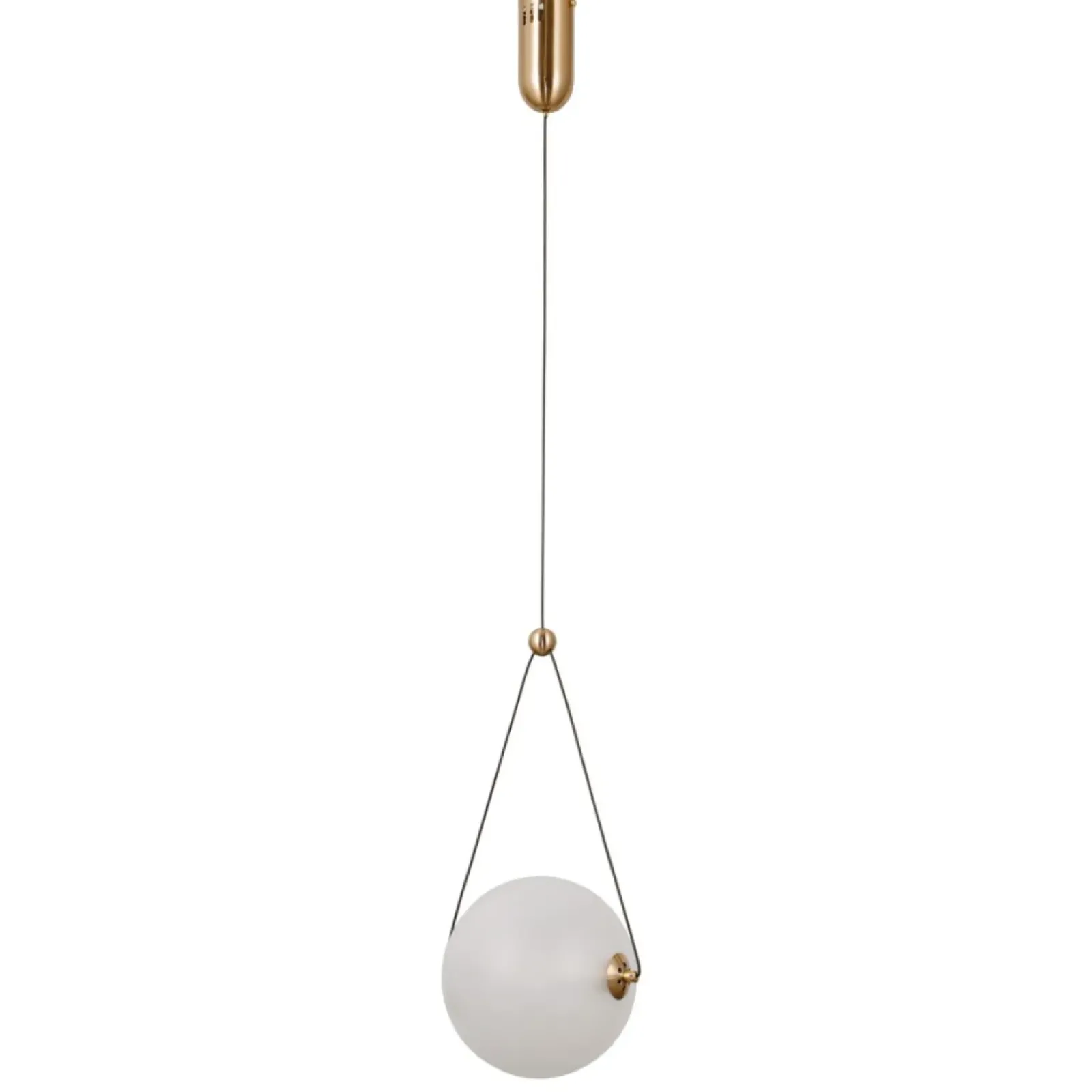 Sklep Kaja Złota lampa wisząca, ledowa PND-34361-M-HBR-OPAL z serii RASTIA New
