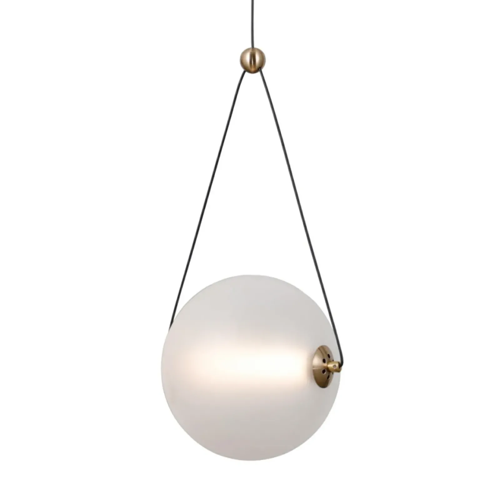 Sklep Kaja Złota lampa wisząca, ledowa PND-34361-M-HBR-OPAL z serii RASTIA New