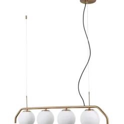 Sklep Kaja Złota lampa wisząca nad stół PND-3300-4-HBR CARIMI | Kaja Oświetlenie Best Sale