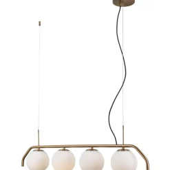 Sklep Kaja Złota lampa wisząca nad stół PND-3300-4-HBR CARIMI | Kaja Oświetlenie Best Sale