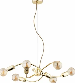 Sklep Kaja Złota lampa wisząca o obłych kształtach AL 63163 z serii KARUZO | Kaja Oświetlen Store