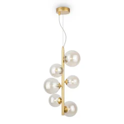 Sklep Kaja Złota lampa wisząca, pionowa, z kloszami MOD545PL-06G z serii DALLAS Cheap