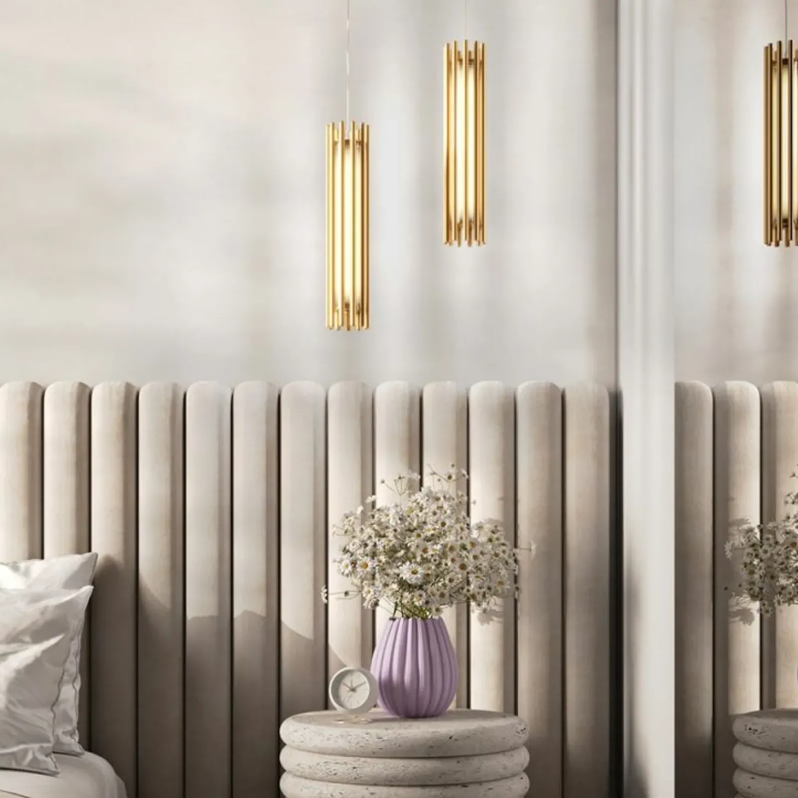 Sklep Kaja Złota lampa wisząca, pionowe rurki MOD410PL-L12BS3K z serii SONATA New