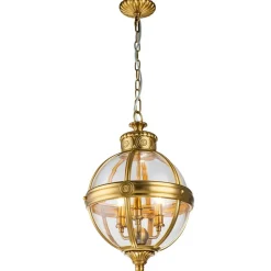 Sklep Kaja Złota lampa wisząca w kształcie kuli FE-ADAMS-3P-BB z serii ADAMS* Randole Tradycyjne