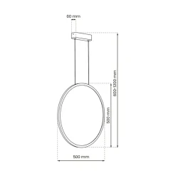 Sklep Kaja Złota lampa wisząca w kształcie okręgu, LED ML8855 z serii SATURNO | Kaja Oświet Discount
