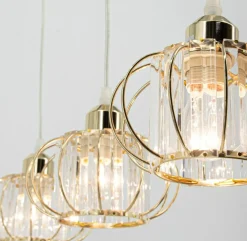 Sklep Kaja Złota lampa wisząca z kryształkami 8221/3 TR z serii AC złoty Sale