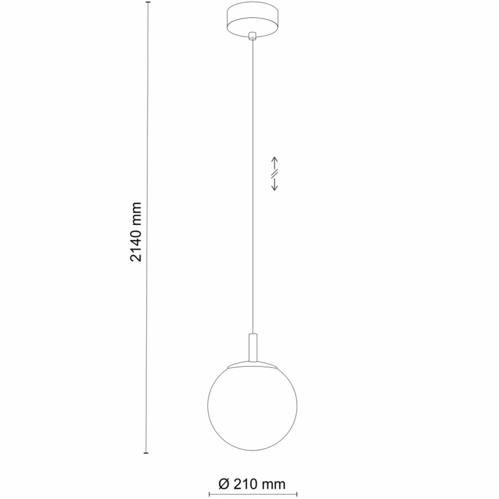 Sklep Kaja Złota lampa wisząca z kulistym kloszem TK 4609 z serii CADIX | Kaja Cheap