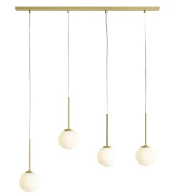 Sklep Kaja Złota lampa wisząca z mlecznymi kloszami 1087L40 z serii BOSSO | Kaja Zadzwońporabattel.783200183(8-16)/mailsklep@kaja.com.pl New