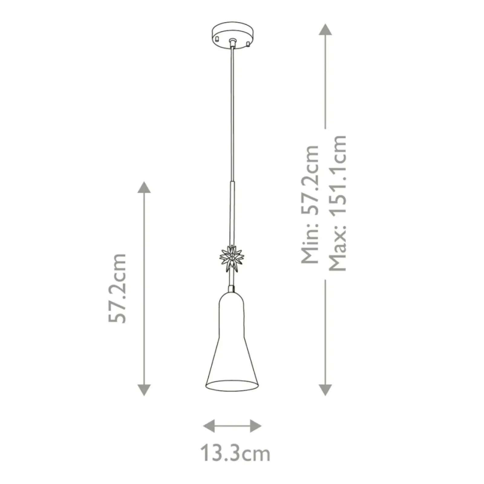 Sklep Kaja Złota lampa wisząca z ozdobą ETOILE-P-S-AB z serii ETOILE Shop