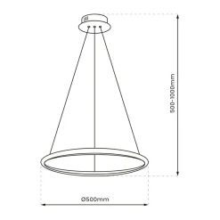 Sklep Kaja Złota lampa wisząca z wbudowanym LED-em ML7941 z serii ROTONDA | Kaja Oświetleni Clearance