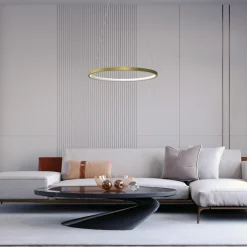 Sklep Kaja Złota lampa wisząca z wbudowanym LED-em ML7941 z serii ROTONDA | Kaja Oświetleni Clearance