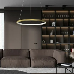 Sklep Kaja Złota lampa wisząca z wbudowanym LED-em ML7941 z serii ROTONDA | Kaja Oświetleni Clearance