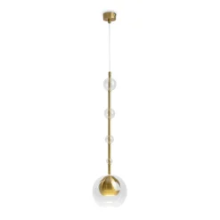Sklep Kaja Złota lampa wisząca ze szlanym kloszem MOD227PL-01BS z serii ROS Best Sale