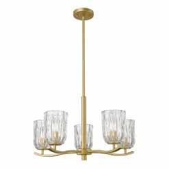 Sklep Kaja Złota lampa z kryształowymi kloszami P0590-05B-V7AC TAZZA | Kaja Best Sale